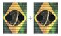 Imagem de Kit 02 Esteiras para Braço Sofá com Porta Copos Bandeira Brasil ET017