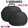 Imagem de Kit 02 Maletas Frasqueira Necessaire Viagem Maquiagem Esmaltes Fashion Moda Meia Lua - Cores