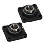 Imagem de Kit 02 Mancal Quadrado Com Rolamento 20Mm - Ucf204 F204
