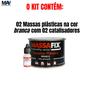 Imagem de KIT 02 Massas Plásticas Branca 400g com 02 Catalisadores MassaFix