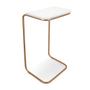Imagem de Kit 02 mesas lateral tampo branco multi-