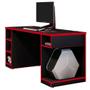 Imagem de Kit 02 Mesas Para Computador Notebook PC Gamer Destiny Preto Vermelho - Lyam Decor