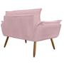 Imagem de Kit 02 Namoradeira Poltrona Sofá decorativa 02 Lugares Opalla Pés Palito Rosê - DS Estofados