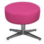 Imagem de Kit 02 Poltrona Cadeira Decorativa Arenzza e Puff Sofia Base Giratória de Metal Corano Pink - KDAcanto Móveis