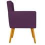 Imagem de kit 02 Poltrona Cadeira Decorativa Arenzza Palito Mel Suede Roxo - DAMAFFÊ MÓVEIS