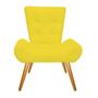 Imagem de Kit 02 Poltrona Cadeira Decorativa  Nani Sala de Estar Recepção Escritório Suede Amarelo - Damaffê Móveis