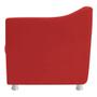 Imagem de kit 02 Poltrona Cadeira Decorativas Babel Recepção Sala de Estar Corano Vermelho - DAMAFFÊ MÓVEIS