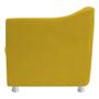 Imagem de kit 02 Poltrona Cadeira Decorativas Babel Recepção Sala de Estar Suede Amarelo - DAMAFFÊ MÓVEIS