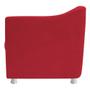 Imagem de kit 02 Poltrona Cadeira Decorativas Babel Suede Vermelho - KDAcanto Móveis