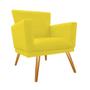 Imagem de Kit 02 Poltrona Cadeira Mind Decorativa Recepção Sala De Estar Suede Amarelo - DAMAFFÊ MÓVEIS