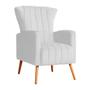 Imagem de Kit 02 Poltrona Decorativa Melinda Suede Branco - FM