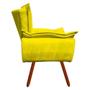 Imagem de Kit 02 Poltrona Decorativa Opala Suede Amarelo - D'Rossi