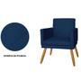 Imagem de Kit 02 Poltrona Decorativa Pés Palito Nina Estilo Matelassê Azul Marinho - DS Estofados