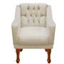 Imagem de Kit 02 poltrona decorativa sala recepção quarto grecia - suede bege