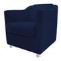 Imagem de Kit 02 Poltrona Decorativa Tilla Suede Azul Marinho - Ma Belle Decor