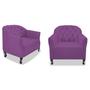 Imagem de Kit 02 Poltrona Julia A02 Suede - ADJ Decor