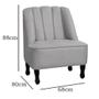 Imagem de Kit 02 Poltronas Cadeira Carlita Classic Luxo Para Escritório Sala material sintético Azul Marinho - Ahazzo Móveis