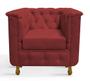 Imagem de Kit 02 Poltronas Chesterfield Retro Capitonê Suede Vermelho - Meu Lar Decorações de Ambientes