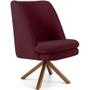 Kit 02 Poltronas Decorativa Base Giratória de Madeira Pérsia D02 Veludo Marsala C-278 - Lyam Decor Imagem de Kit 02 Poltronas Decorativa Base Giratória de Madeira Pérsia D02 Veludo Marsala C-278 - Lyam Decor