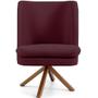 Kit 02 Poltronas Decorativa Base Giratória de Madeira Pérsia D02 Veludo Marsala C-278 - Lyam Decor Imagem de Kit 02 Poltronas Decorativa Base Giratória de Madeira Pérsia D02 Veludo Marsala C-278 - Lyam Decor