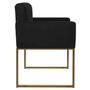 Imagem de Kit 02 Poltronas Decorativa Bellinha Base de Ferro Dourado Suede - Amarena Móveis