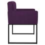 Imagem de Kit 02 Poltronas Decorativa Bellinha Base de Ferro Preto Suede Roxo - ADJ Decor