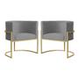 Imagem de Kit 02 Poltronas Decorativa Luana Base em Metal Suede - MALTA DECOR