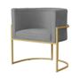 Imagem de Kit 02 Poltronas Decorativa Luana Base em Metal Suede - MALTA DECOR