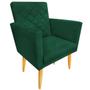 Imagem de Kit 02 Poltronas Decorativa Maitê Suede Verde para quarto - 2M Decor