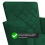 Imagem de Kit 02 Poltronas Decorativa Maitê Suede Verde para recepção - 2M Decor