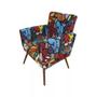 Imagem de Kit 02 Poltronas Decorativa Nina Rodapé Suede Romero Brito - SA Móveis