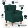 Imagem de Kit 02 Poltronas Decorativa Para Sala De Estar Yara P02 Bouclê Verde - Lyam Decor