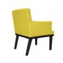 Imagem de Kit 02 Poltronas Decorativa Para Sala E Escritório Vitória Suede Amarelo - LM DECOR