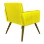 Imagem de Kit 02 Poltronas Decorativa Pés Palito Nina Suede Amarelo -