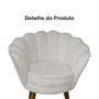 Imagem de Kit 02 Poltronas Decorativa Pétala Pés Palito Suede Bege - DS Estofados