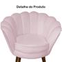 Imagem de Kit 02 Poltronas Decorativa Pétala Pés Palito Suede Rosa Bebê - DS Estofados