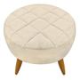 Imagem de Kit 02 Poltronas Decorativa + Puff Maitê Suede Bege - 2M Decor