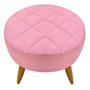 Imagem de Kit 02 Poltronas Decorativa + Puff Maitê Suede Rosa camarim - 2M Decor