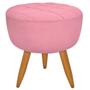 Imagem de Kit 02 Poltronas Decorativa + Puff Maitê Suede Rosa camarim - 2M Decor