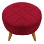 Imagem de Kit 02 Poltronas Decorativa + Puff Maitê Suede Vermelho casa - 2M Decor