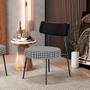 Imagem de Kit 02 Poltronas Decorativa Sala De Estar Fixa Londres L02 material sintético Preto Pied Poule - Lyam Decor