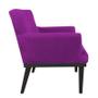 Imagem de Kit 02 Poltronas Decorativa Vitória para Sala e Recepção Suede Roxo - D'Rossi