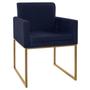 Imagem de Kit 02 Poltronas Decorativas Bellinha Base de Ferro Dourado Corano - ADJ Decor