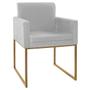 Imagem de Kit 02 Poltronas Decorativas Bellinha Base de Ferro Dourado Corano - ADJ Decor