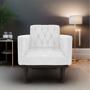 Imagem de Kit 02 Poltronas Decorativas Classic Sintético Branco - AM Decor