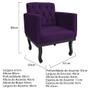 Imagem de Kit 02 Poltronas Decorativas Classic Suede Roxo - AM Decor