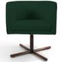 Imagem de Kit 02 Poltronas Decorativas Giratória Base X Betina D02 Veludo Verde Musgo C-303 - Lyam Decor