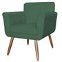 Imagem de Kit 02 Poltronas Decorativas Isabela em Tressê Pés Palito Suede Verde - DS Estofados