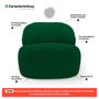 Imagem de Kit 02 Poltronas Decorativas Kaya Orgânica Bouclê Verde - Desk Design