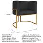 Imagem de Kit 02 Poltronas Decorativas Luna Base de Ferro Dourado Suede